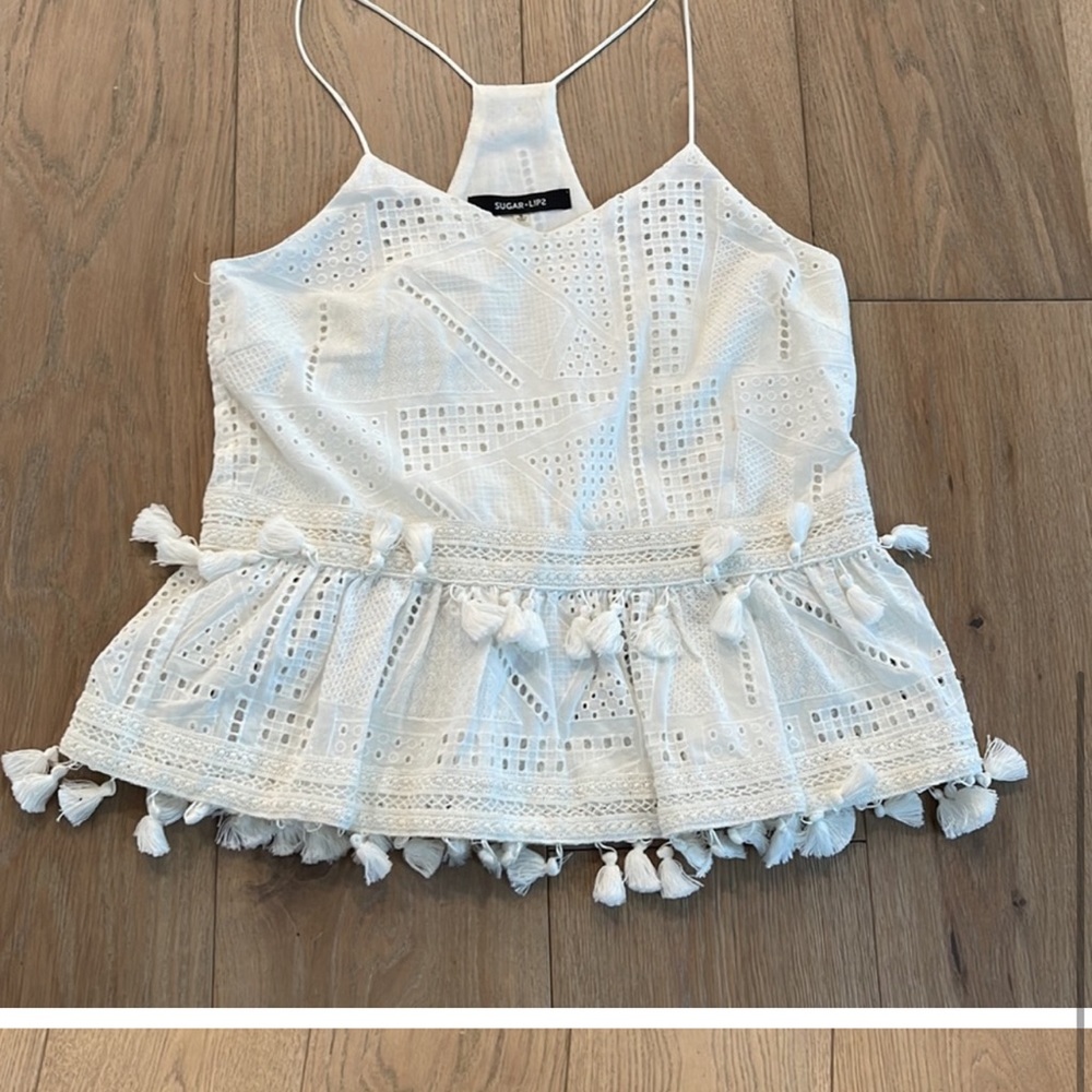 White Beachy Tank top